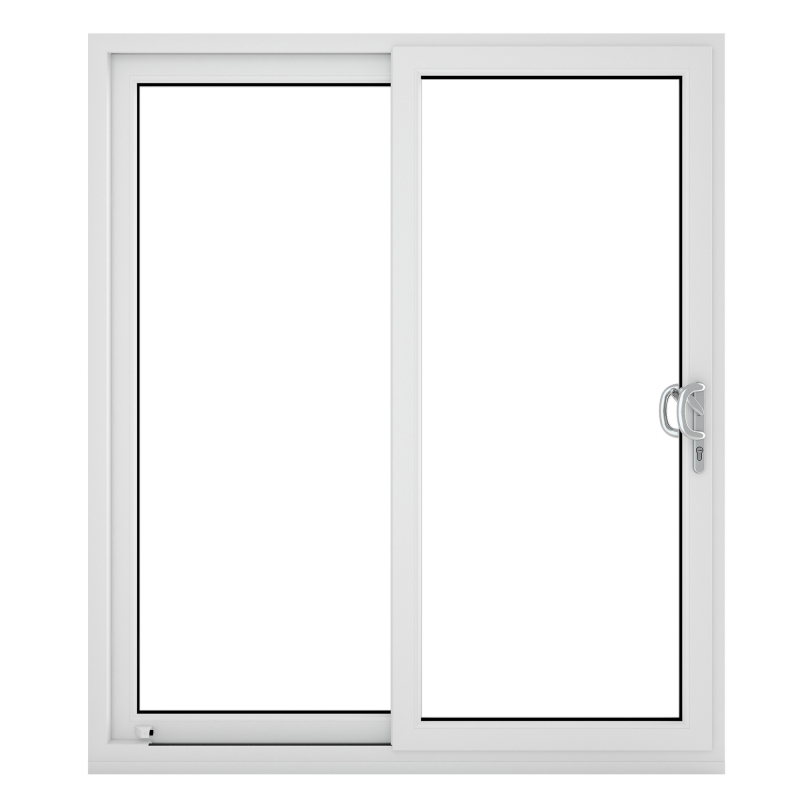 crystal direct crystal upvc white sliding patio door right to left 150mm cill included clear glass