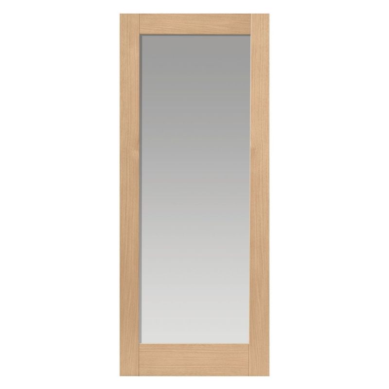 Internal Oak Pattern 10 Fuji Glazed Door With Clear Glass