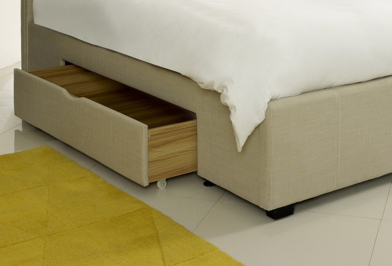 Artisan Stone Fabric Bed 2 Drawers
