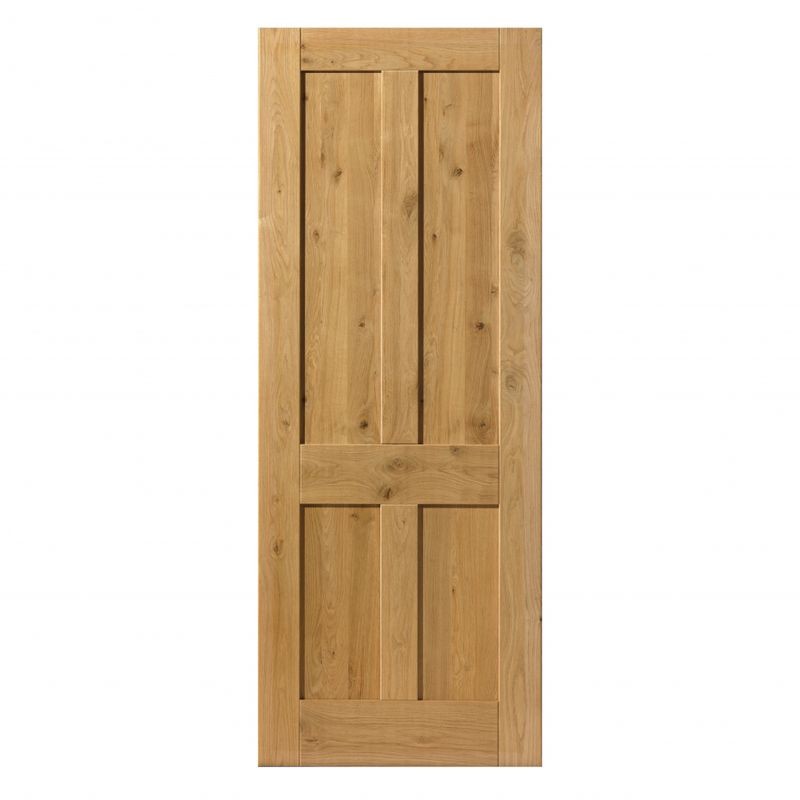 internal rustic oak 4 panel pre-finished door