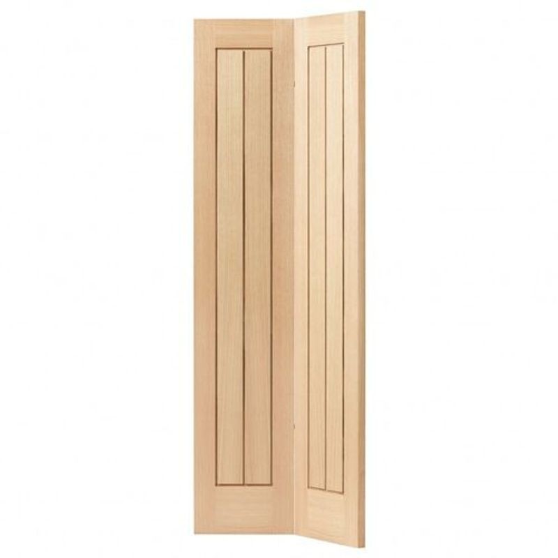internal thames bi-fold unfinished oak door